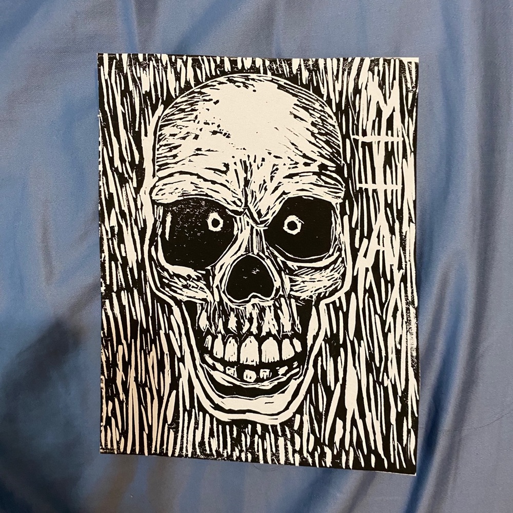 Handmade Skeleton Art Print